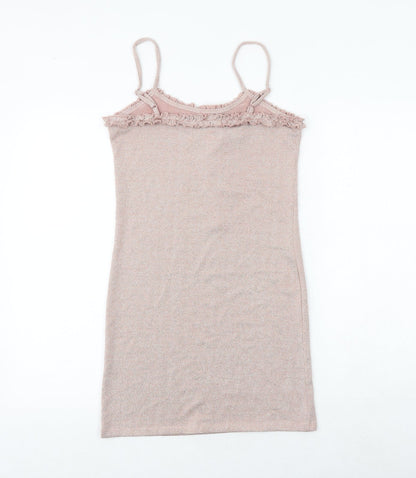 Urban Outfitters Womens Pink Polyester Slip Dress Size M Round Neck Pullover