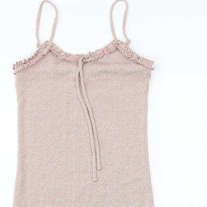 Urban Outfitters Womens Pink Polyester Slip Dress Size M Round Neck Pullover