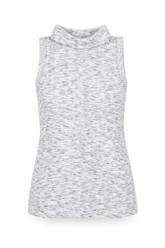 Lotties Womens Grey Polyester Basic Tank Size 8 Roll Neck