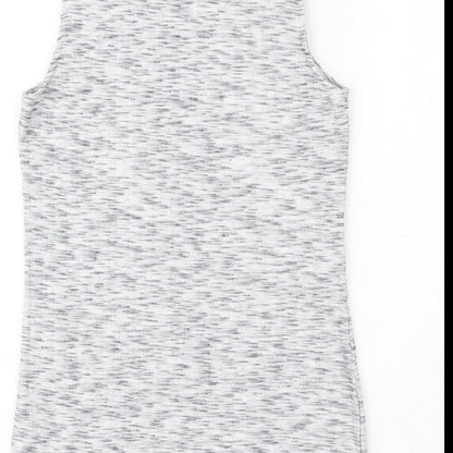Lotties Womens Grey Polyester Basic Tank Size 8 Roll Neck