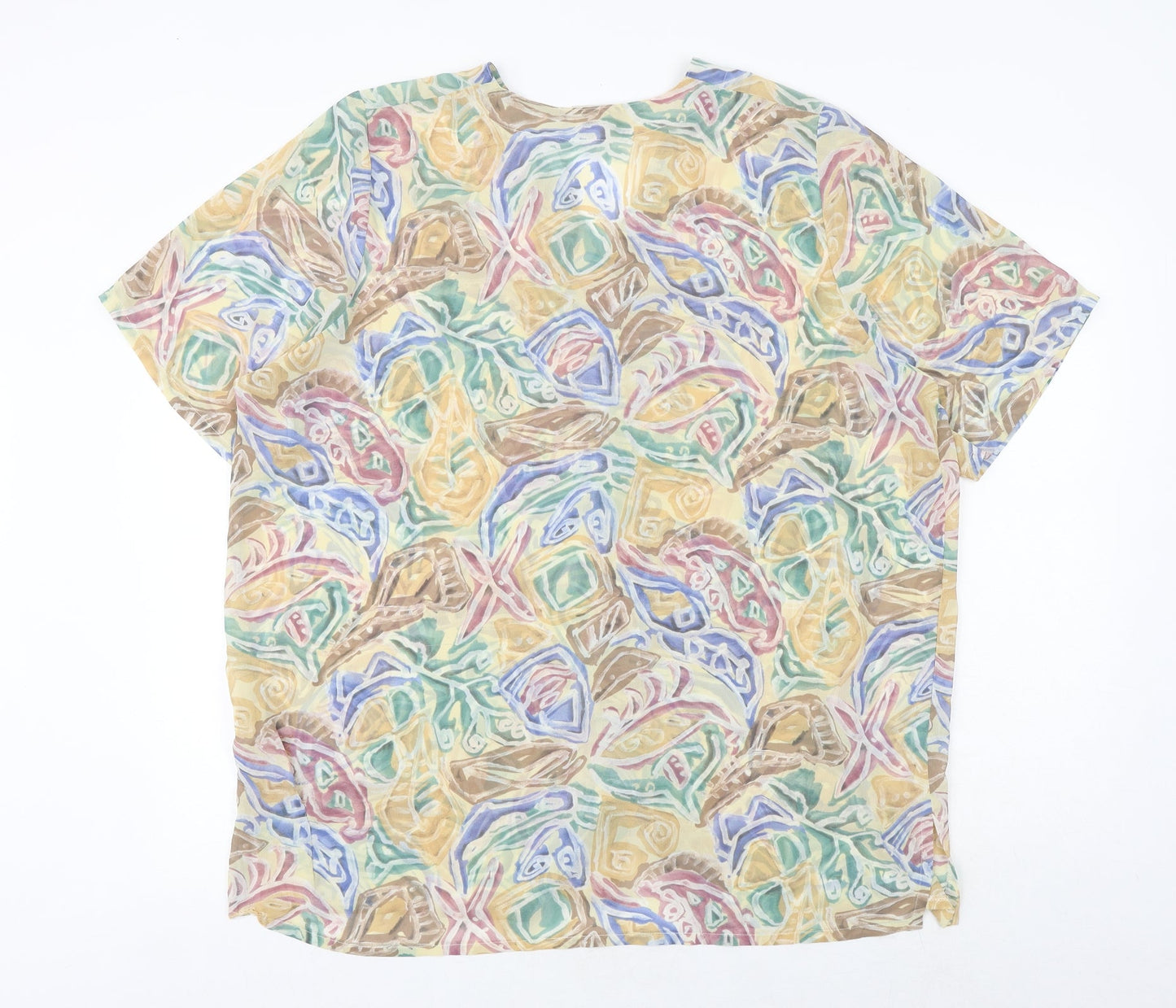 Womens UK Size 16 Debenhams Multicoloured Basic Button-Up