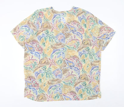 Womens UK Size 16 Debenhams Multicoloured Basic Button-Up