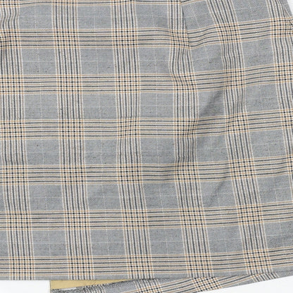 NEXT Womens Grey Plaid Polyester A-Line Skirt Size 8 Zip