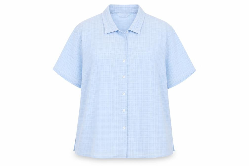 Womens UK Size 16 Berkertex Blue Basic Button-Up
