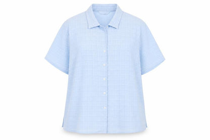 Womens UK Size 16 Berkertex Blue Basic Button-Up