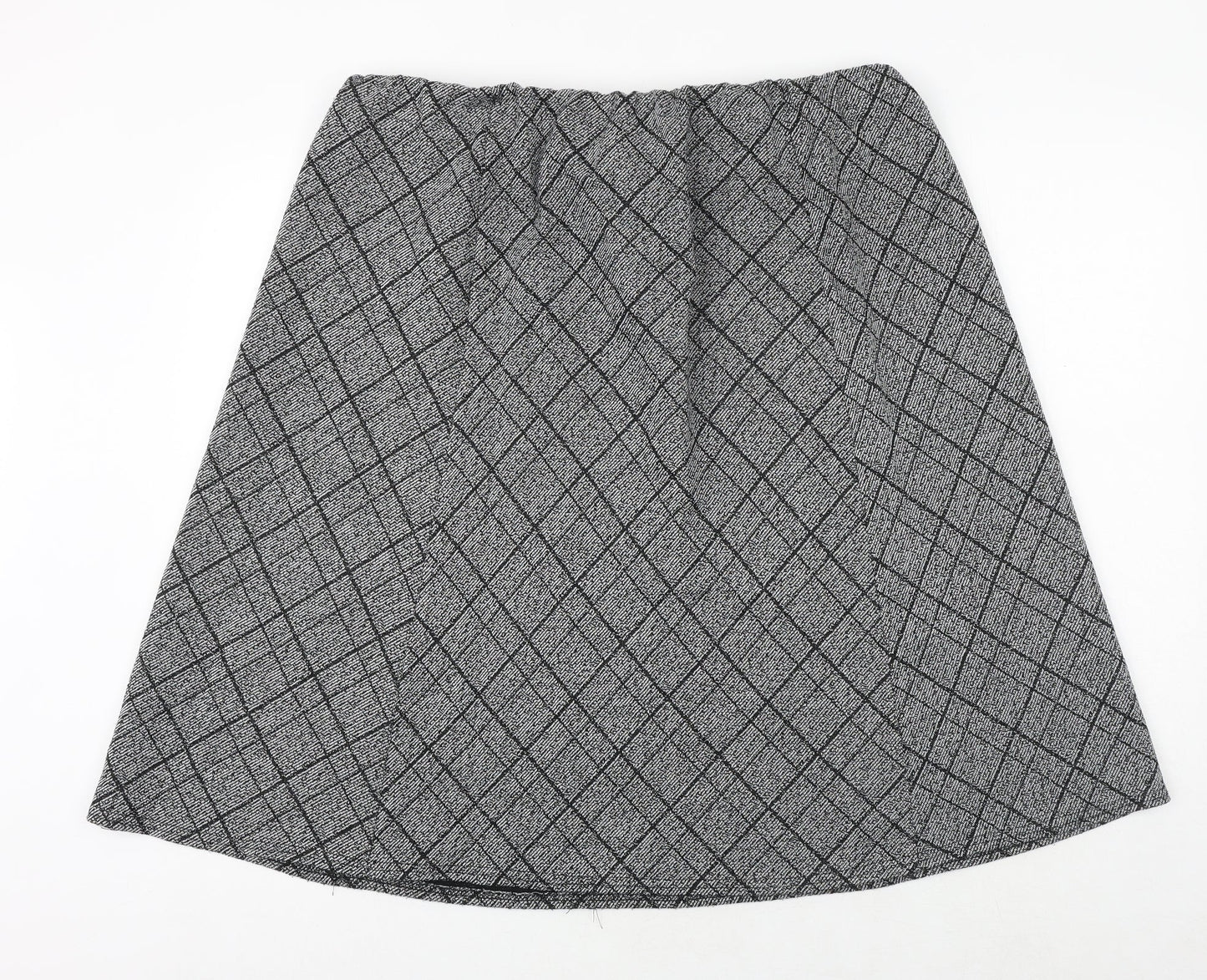 Arista Womens Grey Plaid Polyester Swing Skirt Size 22 - Size 22-24