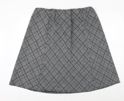 Arista Womens Grey Plaid Polyester Swing Skirt Size 22 - Size 22-24