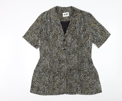 Womens UK Size 16 Wallis Brown Basic Button-Up