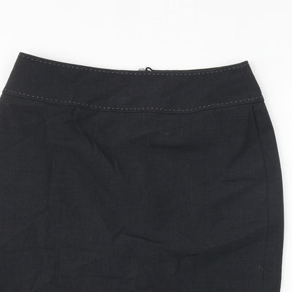 Marks and Spencer Womens Grey Polyester A-Line Skirt Size 12 Zip