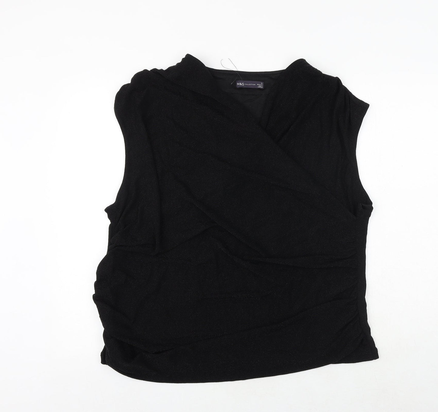 Womens UK Size 24 Marks and Spencer Black Basic Tank