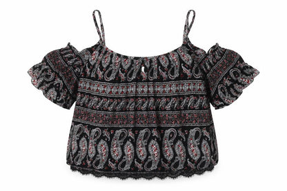 Womens UK Size 16 Select Black Cropped Blouse