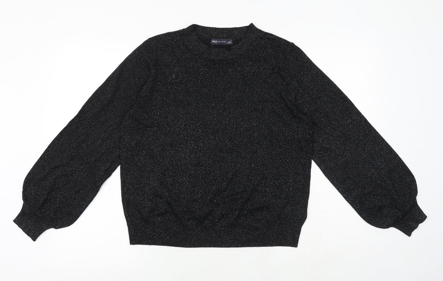 Womens UK Size M Marks and Spencer Black Pullover Jumper