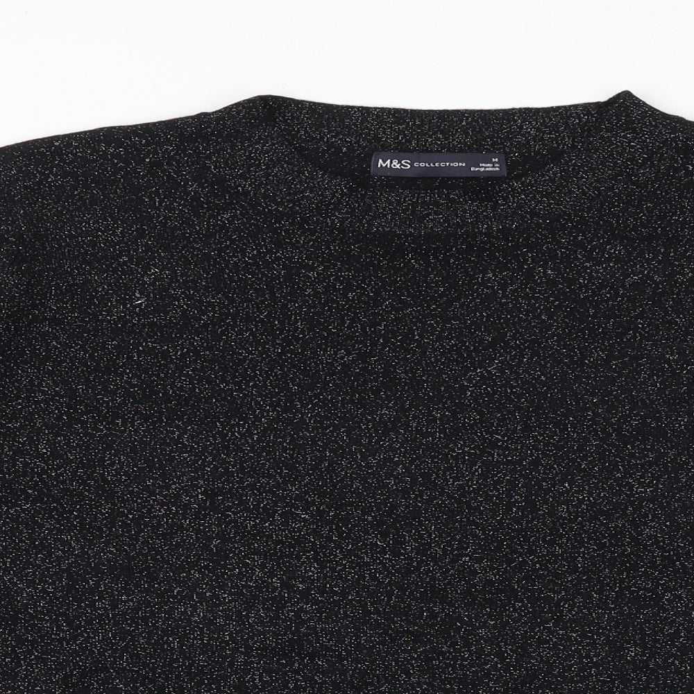 Womens UK Size M Marks and Spencer Black Pullover Jumper