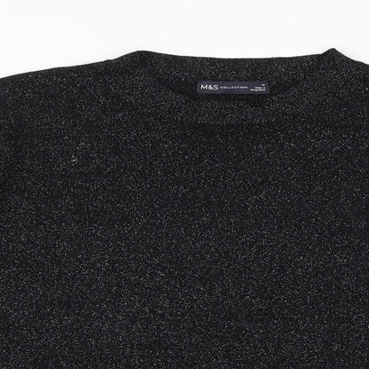 Womens UK Size M Marks and Spencer Black Pullover Jumper