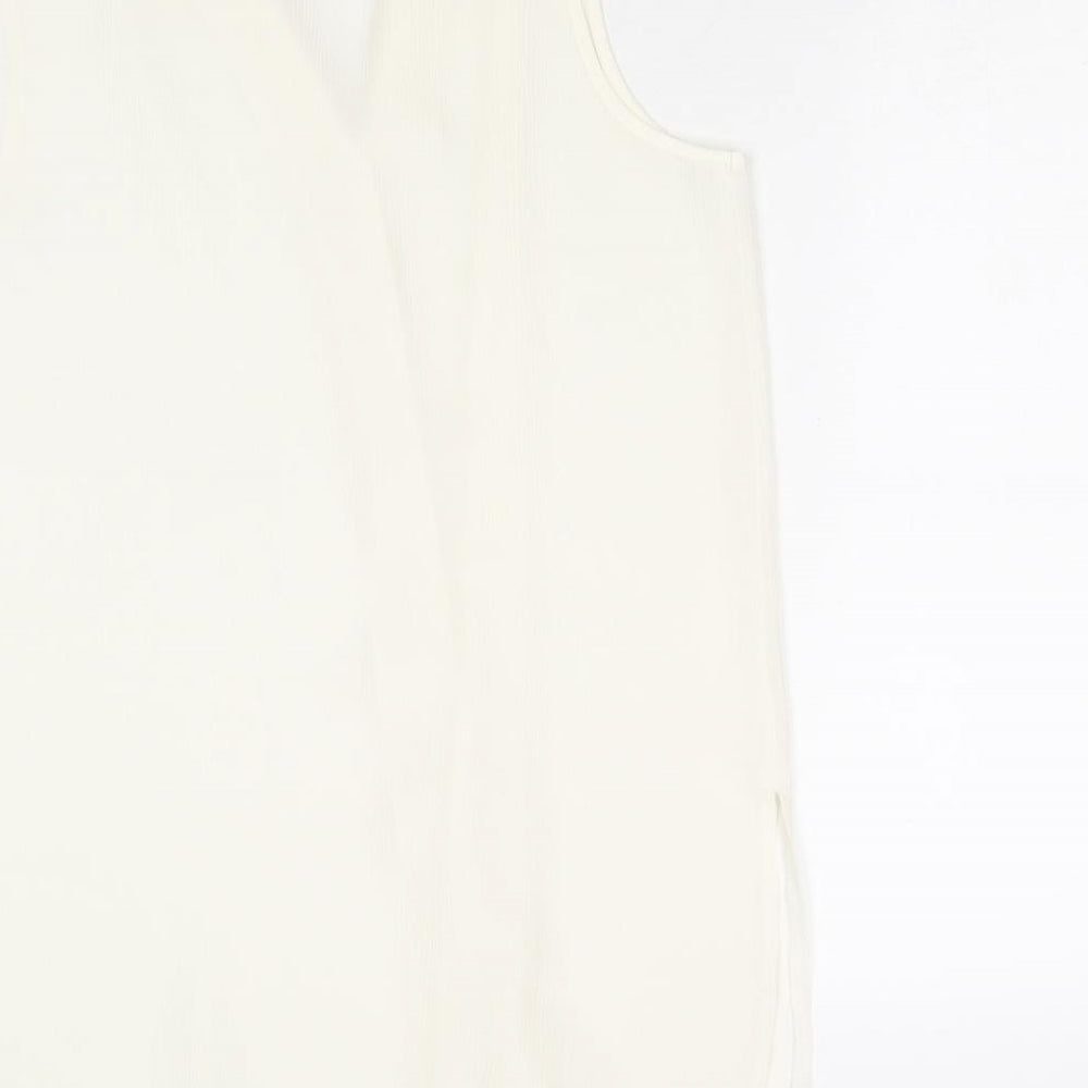 Berkertex Womens Ivory Polyester Basic Button-Up Size 14 Collared