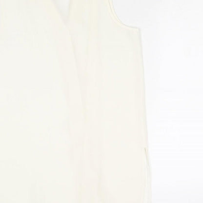 Berkertex Womens Ivory Polyester Basic Button-Up Size 14 Collared