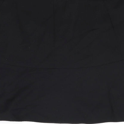 NEXT Womens Black Polyester Trumpet Skirt Size 14 Zip