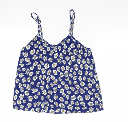 Womens UK Size 8 River Island Blue Basic Tank