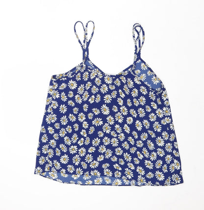 Womens UK Size 8 River Island Blue Basic Tank