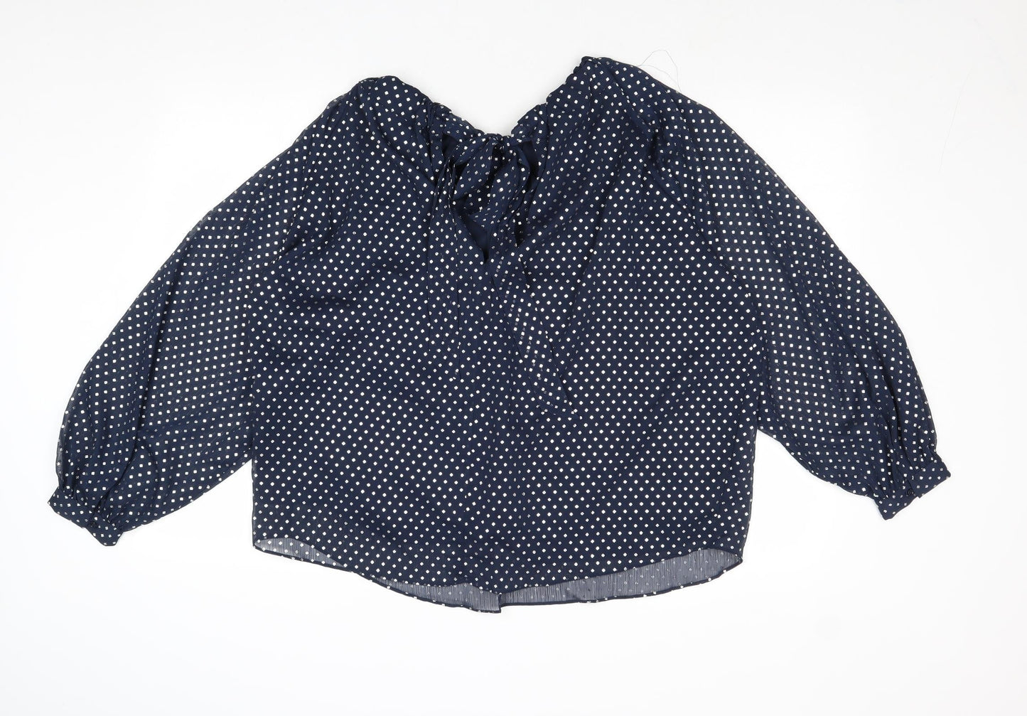 Womens UK Size 14 Marks and Spencer Blue Basic Blouse