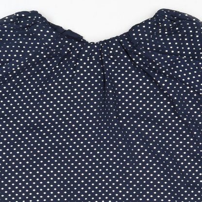 Womens UK Size 14 Marks and Spencer Blue Basic Blouse