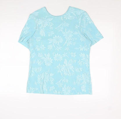 Womens UK Size 10 Holmewood Blue Basic T-Shirt