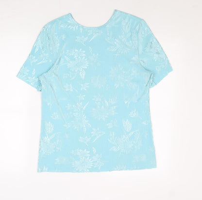Womens UK Size 10 Holmewood Blue Basic T-Shirt