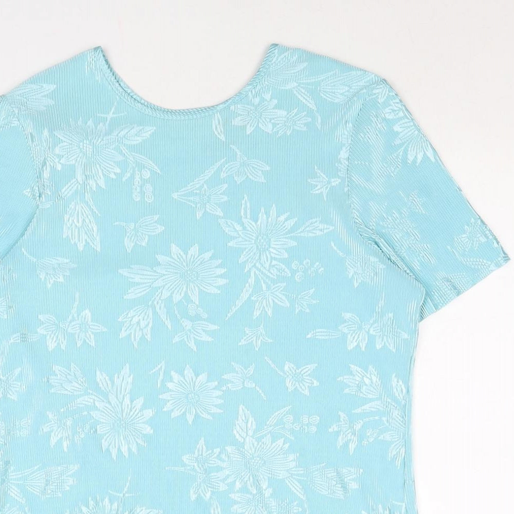 Womens UK Size 10 Holmewood Blue Basic T-Shirt