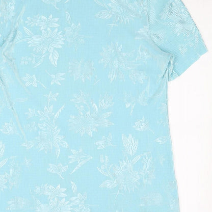 Womens UK Size 10 Holmewood Blue Basic T-Shirt