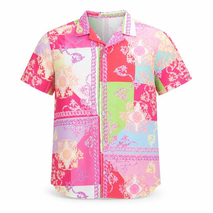 Mens UK Size S Boohoo Multicoloured  Button-Up Short Sleeve Casual Shirt
