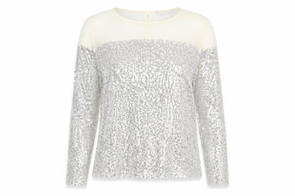 Womens UK Size S Zara Silver Basic Blouse