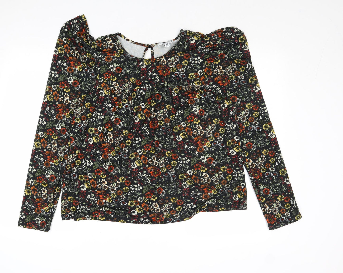 Womens UK Size 14 Warehouse Multicoloured Basic T-Shirt