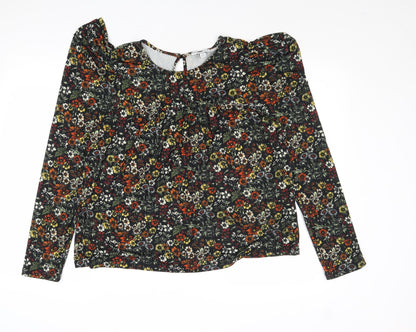 Womens UK Size 14 Warehouse Multicoloured Basic T-Shirt