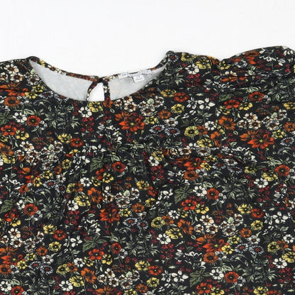 Womens UK Size 14 Warehouse Multicoloured Basic T-Shirt