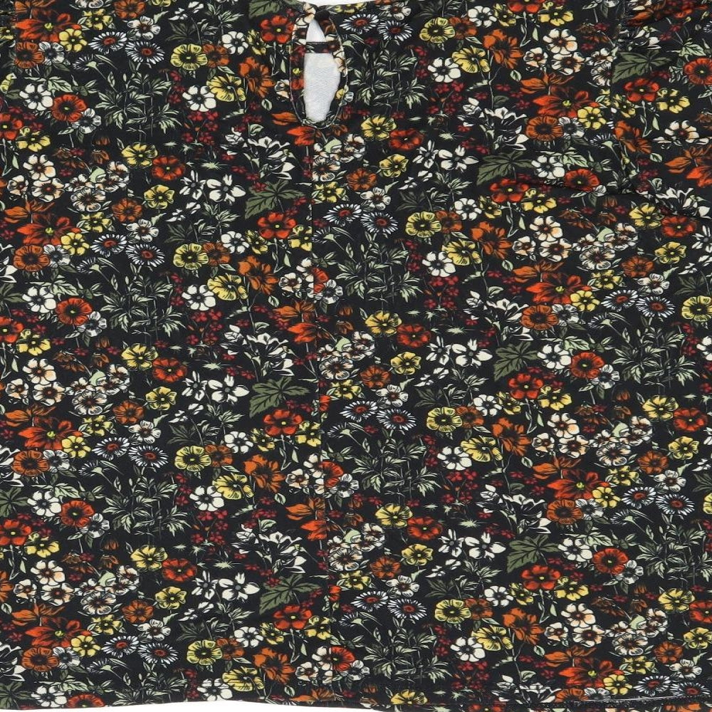Womens UK Size 14 Warehouse Multicoloured Basic T-Shirt