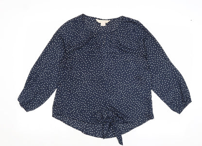 Womens UK Size 8 Mauvette Blue Basic Blouse