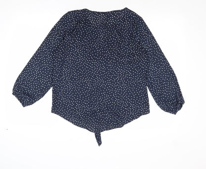 Womens UK Size 8 Mauvette Blue Basic Blouse