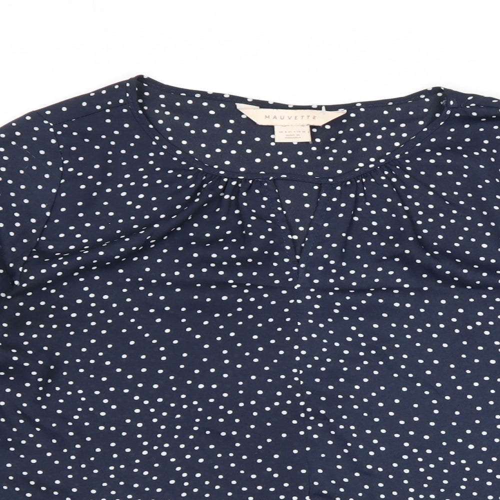 Womens UK Size 8 Mauvette Blue Basic Blouse