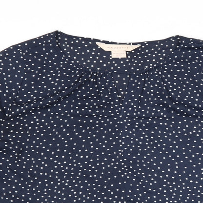 Womens UK Size 8 Mauvette Blue Basic Blouse