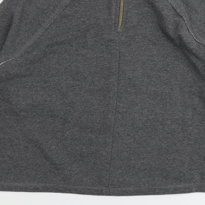 Gina Tricot Womens Grey Cotton Pullover Sweatshirt Size M Zip - American Flag