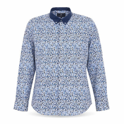 Mens UK Size S Marks and Spencer Blue  Button-Up Long Sleeve Casual Shirt