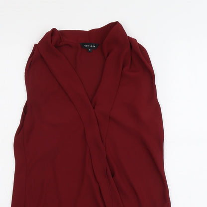 Womens UK Size 6 New Look Red Basic Tank