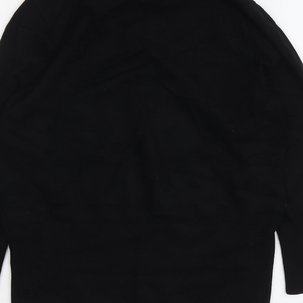 Womens UK Size 12 Star Black Pullover Jumper