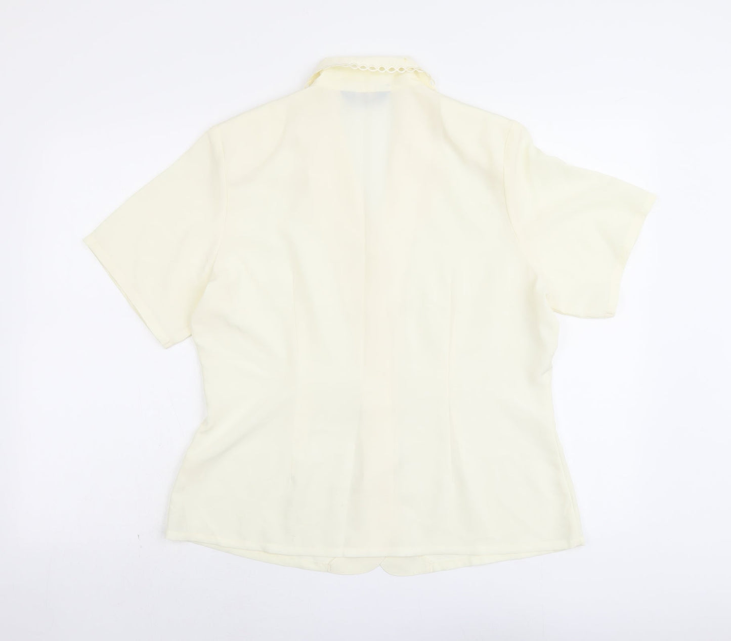 Womens UK Size 16 Debenhams Ivory Basic Button-Up