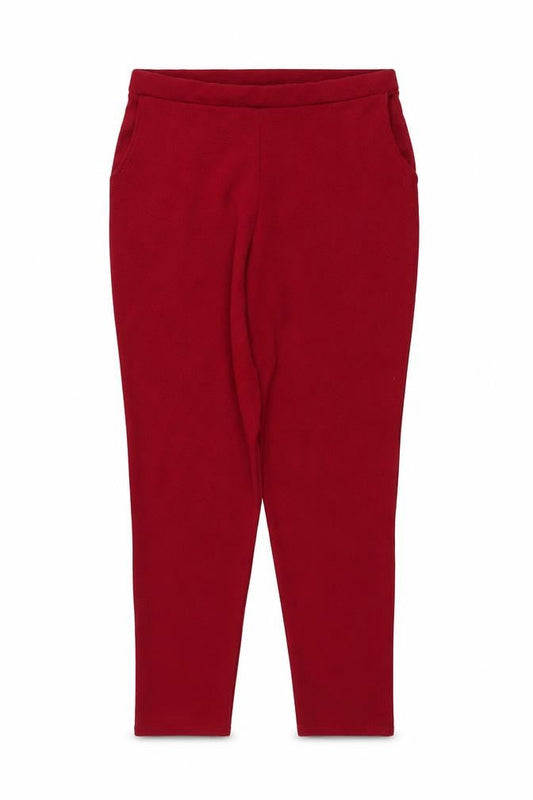 Womens UK Size 12 Boohoo Regular Fit  Red Trousers