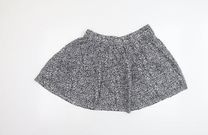 Marks and Spencer Womens Blue Floral Cotton Skater Skirt Size 16