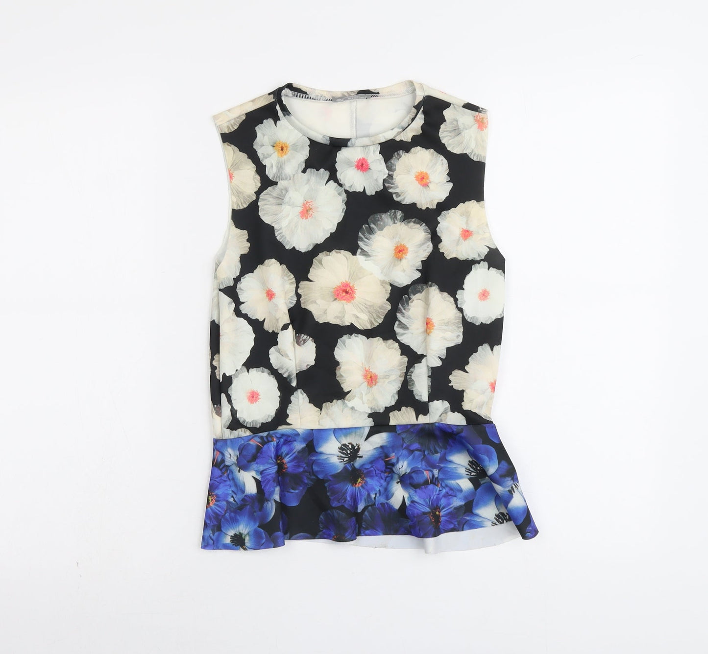 Womens UK Size S Zara Multicoloured Basic Tank