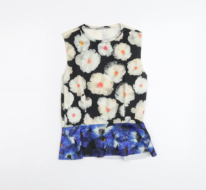 Womens UK Size S Zara Multicoloured Basic Tank
