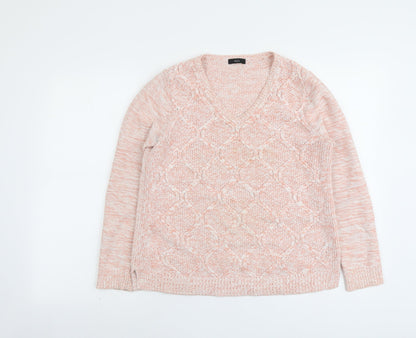 Womens UK Size 12 M&Co Pink Pullover Jumper