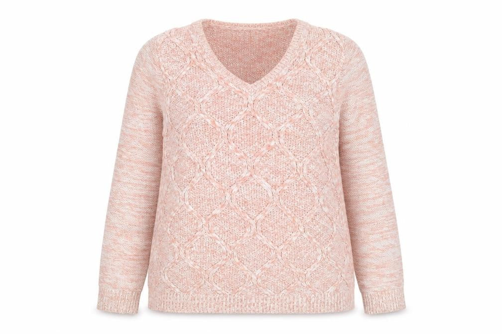 Womens UK Size 12 M&Co Pink Pullover Jumper